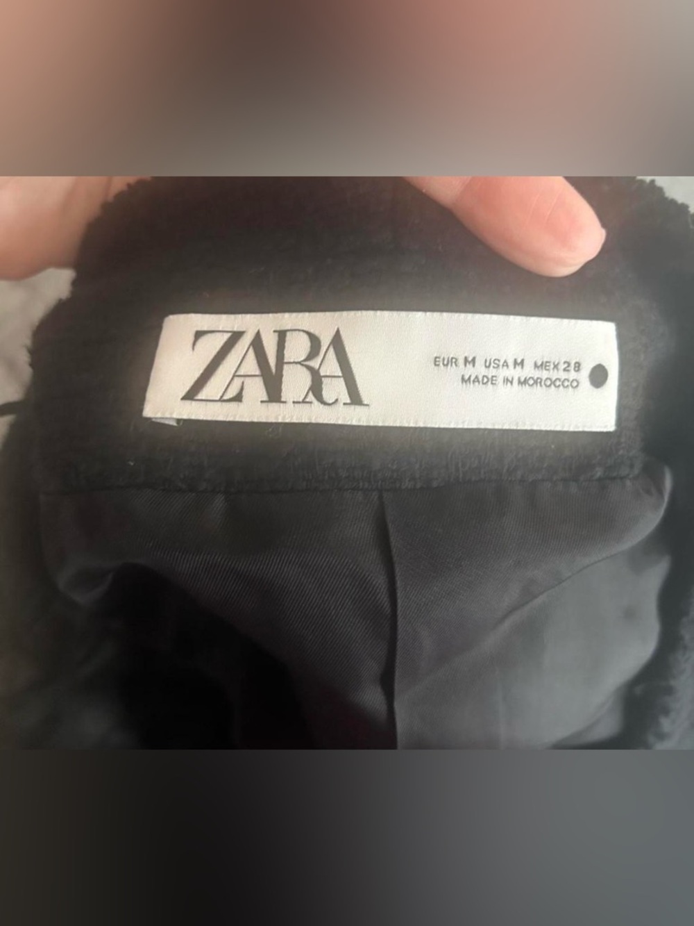 Zara Black Double-Breasted Textured Blazer with Decorative Buttons - Picture 5 of 5